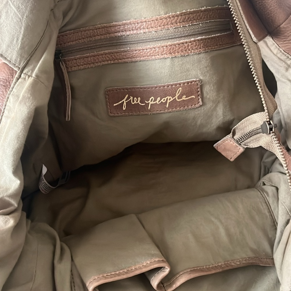 Free People Brown Leather Hobo Bag - Picture 3 of 4